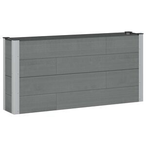 vidaXL Zahradn&iacute; vyv&yacute;&scaron;en&yacute; z&aacute;hon &Scaron;ed&aacute; 150 x 30 x 72 cm WPC a hlin&iacute;k