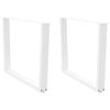 vidaXL Nohy k j&iacute;deln&iacute;mu stolu ve tvaru V, 2 ks, b&iacute;l&eacute;, 100 x (72-73,3) cm, ocel