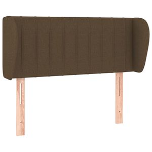 vidaXL Čelo postele typu u&scaron;&aacute;k tmavě hněd&eacute; 83x23x78/88 cm textil