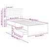 vidaXL R&aacute;m postele se z&aacute;suvkou B&iacute;l&aacute; 90 x 200 cm Inžen&yacute;rsk&eacute; dřevo