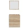 vidaXL Koupelnová skříňka se zrcadlem dub sonoma kompozitní dřevo