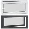 vidaXL Okeno do suter&eacute;nu RISOR 120 x 60 cm PVC a sklo Antracitov&aacute;