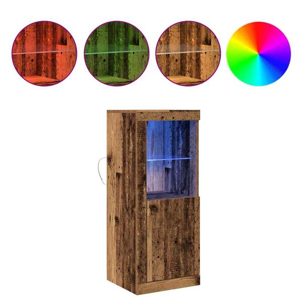 vidaXL LED komoda Hněd&aacute; 41 x 37 x 100 cm kompozitn&iacute; dřevo