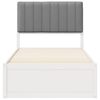 vidaXL R&aacute;m postele s čalouněn&yacute;m čelem s čelo Světle &scaron;ed&aacute; 90 x 200 cm