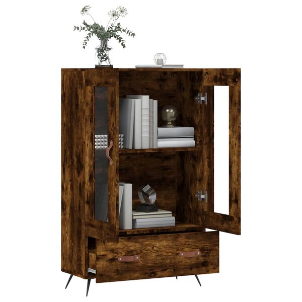 vidaXL Skř&iacute;ň highboard kouřov&yacute; dub 69,5 x 31 x 115 cm kompozitn&iacute; dřevo