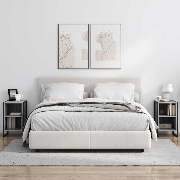 vidaXL Nočn&iacute; stolek &Scaron;ed&aacute; Sonoma 39,5 x 30 x 50 cm kompozitn&iacute; dřevo