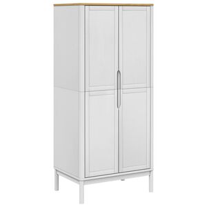 vidaXL &Scaron;atn&iacute; skř&iacute;ň FLORO b&iacute;l&aacute; 77 x 53 x 171 cm masivn&iacute; borovice