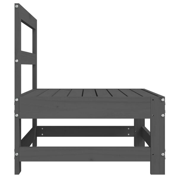 vidaXL Zahradn&iacute; středov&aacute; pohovka &scaron;ed&aacute; masivn&iacute; borov&eacute; dřevo