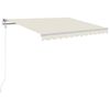 vidaXL Automatick&aacute; mark&yacute;za LED a senzor větru 300 x 250 cm kr&eacute;mov&aacute;