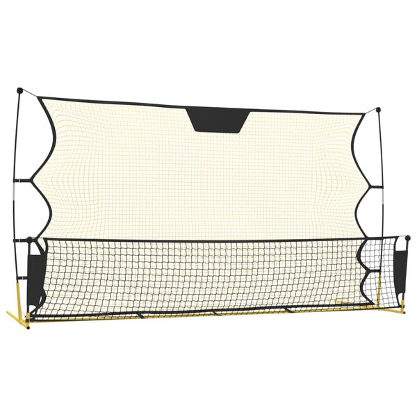 vidaXL Fotbalový rebounder černý a žlutý 183 x 85 x 120 cm polyester