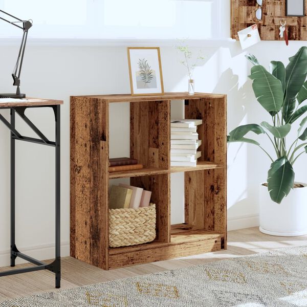 vidaXL Knihovna old wood 68,5 x 32 x 75 cm kompozitní dřevo