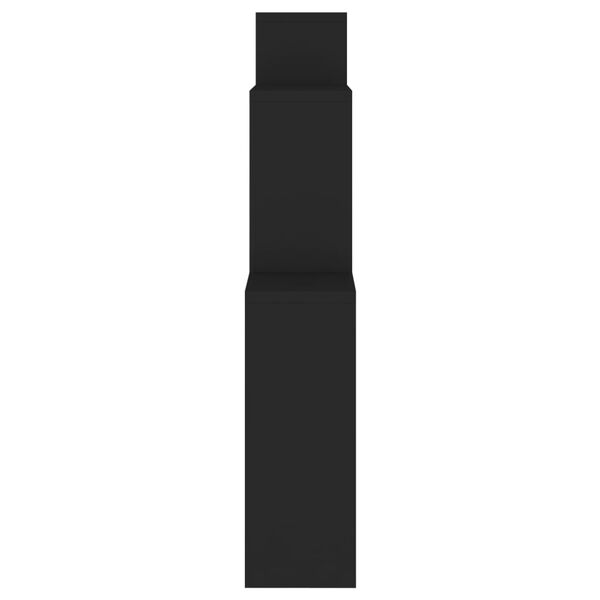 vidaXL Nástěnná čtvercová police černá 80x15x78,5 cm kompozitní dřevo