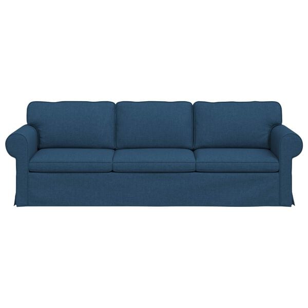 vidaXL Pohovka Modr&aacute; Celkov&eacute; rozměry: 245 x 82 x 80 cm (&Scaron; x H x V)