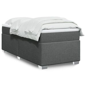vidaXL Box spring postel s matrac&iacute; tmavě &scaron;ed&aacute; 90x190 cm textil