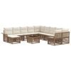 vidaXL Sada zahradn&iacute;ch pohovek 12 pcs Beige a kr&eacute;mov&aacute; b&iacute;l&aacute; polyratan