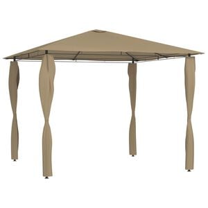 vidaXL Alt&aacute;n s kryt&yacute;mi sloupky 3 x 3 x 2,6 m taupe 160 g/m&sup2;