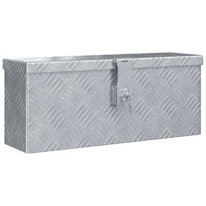 vidaXL Hlin&iacute;kov&yacute; box 48,5 x 14 x 20 cm stř&iacute;brn&yacute;