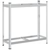 vidaXL 2patrov&yacute; police na pneumatiky stř&iacute;brn&aacute; 110x40x109 cm ocel