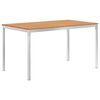 vidaXL Zahradn&iacute; j&iacute;deln&iacute; stůl 140x80x75 cm masivn&iacute; teak a nerezov&aacute; ocel