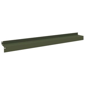 vidaXL Okraj tr&aacute;vn&iacute;ku 10 ks 100 x 10 x 8 cm Ocel Olivově zelen&aacute;