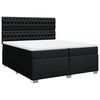 vidaXL Box spring postel s matrac&iacute; čern&aacute; 200x200 cm textil