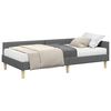 vidaXL Rohov&yacute; r&aacute;m postele s matrac&iacute; 2 ks Tmavě &scaron;ed&aacute; 90 x 200 cm textil