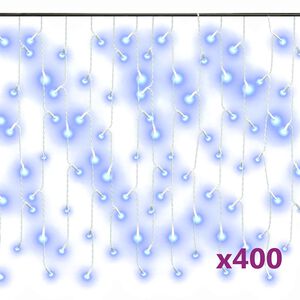 vidaXL LED světeln&yacute; z&aacute;věs s rampouchy 10 m 400 LED modr&yacute; 8 funkc&iacute;