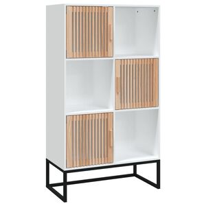 vidaXL Highboard b&iacute;l&yacute; 70 x 35 x 125 cm kompozitn&iacute; dřevo