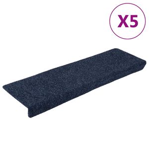vidaXL Schodov&eacute; rohože samolepic&iacute; 5 ks 65 x 21 x 4 cm antracitov&eacute; s obd&eacute;ln&iacute;kov&yacute;m okrajem