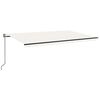 vidaXL Automatick&aacute; mark&yacute;za LED a senzor větru 500 x 350 cm kr&eacute;mov&aacute;