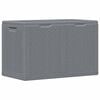 vidaXL Zahradní úložný box šedý PP ratan 180 l