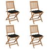 vidaXL Skl&aacute;dac&iacute; zahradn&iacute; židle s podu&scaron;kami 4 ks masivn&iacute; ak&aacute;ciov&eacute; dřevo