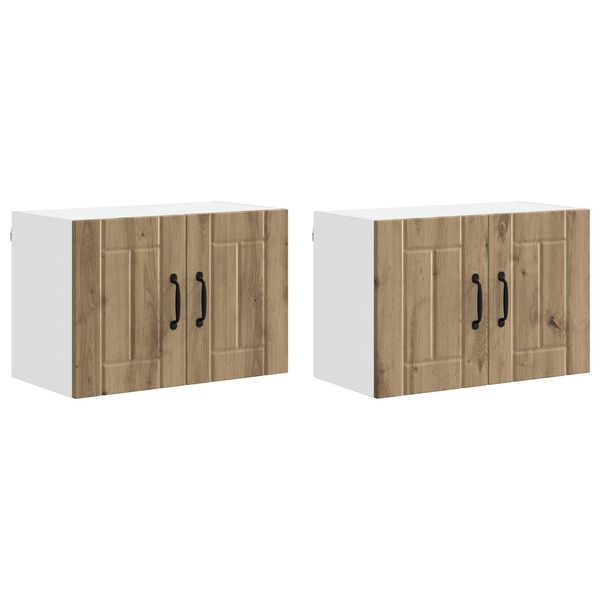 vidaXL Kuchyňsk&eacute; stěnov&eacute; skř&iacute;ňky 2 pcs Artisanov&yacute; dub 60 x 31 x 40 cm
