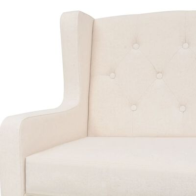 vidaXL 2dílná sedací souprava textilní čalounění krémově bílá