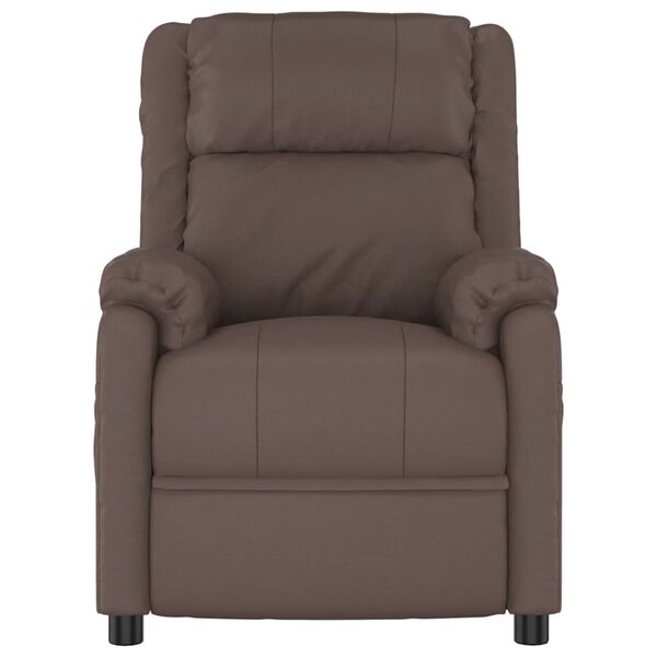 vidaXL Zvedac&iacute; mas&aacute;žn&iacute; křeslo hněd&eacute; uměl&aacute; kůže