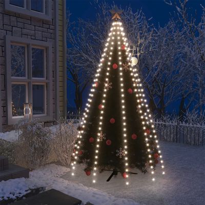 vidaXL Světelná síť na vánoční stromek 250 studených bílých LED 250 cm