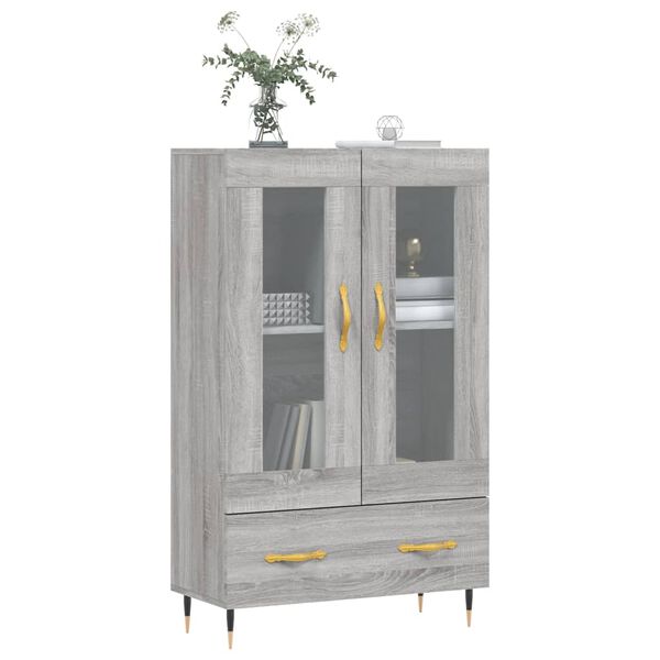 vidaXL Skř&iacute;ň highboard &scaron;ed&aacute; sonoma 69,5 x 31 x 115 cm kompozitn&iacute; dřevo