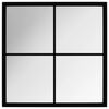 vidaXL N&aacute;stěnn&eacute; zrcadlo čern&eacute; 40 x 40 cm kov
