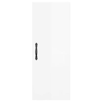 vidaXL Skříň highboard bílá s vysokým leskem 34,5x34x180 cm kompozit