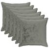 vidaXL Povlak na pol&scaron;t&aacute;ř 6 pcs HOUTEN Tmavě &scaron;ed&aacute; 70 x 70 cm Flanel