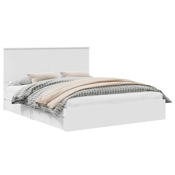 vidaXL Postel s &uacute;ložn&yacute;m prostorem B&iacute;l&aacute; 160 x 200 cm kompozitn&iacute; dřevo