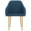 vidaXL J&iacute;deln&iacute; židle 4 ks modr&eacute; samet