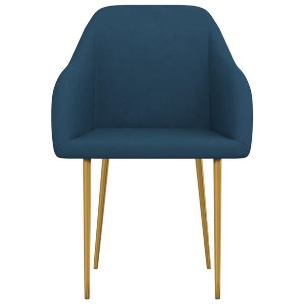 vidaXL J&iacute;deln&iacute; židle 4 ks modr&eacute; samet