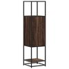 vidaXL Skř&iacute;ň highboard hněd&yacute; dub 35,5x35x139 cm kompozit a kov