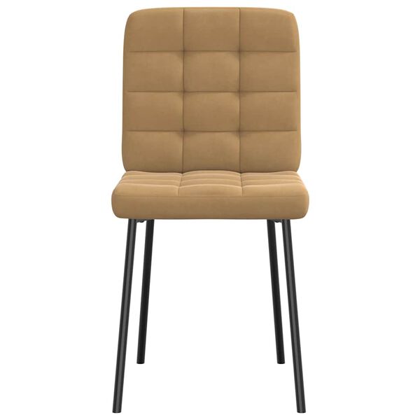 vidaXL Jídelní židle 4 ks hnědé samet