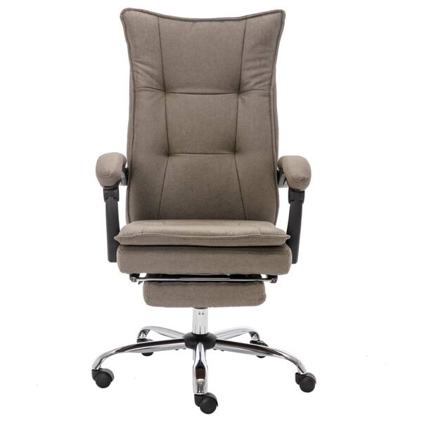 vidaXL Mas&aacute;žn&iacute; kancel&aacute;řsk&aacute; židle taupe textil