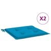 vidaXL Podu&scaron;ky na zahradn&iacute; židli 2 ks modr&eacute; 50x50x3 cm l&aacute;tka oxford
