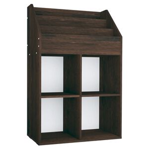 vidaXL Dětsk&yacute; reg&aacute;l na časopisy kouřov&yacute; dub 71 x 30 x 114 cm kompozit
