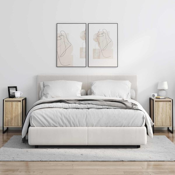 vidaXL Nočn&iacute; stolek Sonoma 39,5 x 30 x 50 cm kompozitn&iacute; dřevo