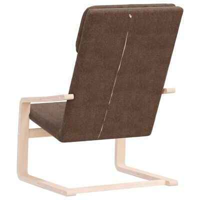 vidaXL Relaxační židle tmavě hnědá textil